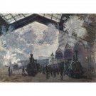 Claude-Oscar Monet - The Gare St-Lazare - 40x50 Inch Rolled Poster Wall Art Print Claude-Oscar Monet - The Gare St-Lazare - 40x50 Inch Rolled Poster Wall Art Print