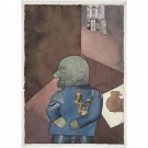 George Grosz - The Convict Monteur John Heartfield after Franz Jung's Attempt to Get Him Up on His F