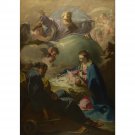 Giovanni Battista Pittoni - The Nativity with God The Father and The Holy Ghost - 40x50 Inch Rolled 