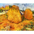 Haystacks in Provence2 - 40x50 Inch Rolled Poster Wall Art Print