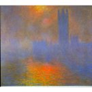 Houses of Parliament by Monet - 40x50 Inch Rolled Poster Wall Art Print