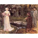 John William Waterhouse Dante and Beatrice - 40x50 Inch Rolled Poster Wall Art Print