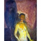 Munch - Self-Portrait in hell - 40x50 Inch Rolled Poster Wall Art Print