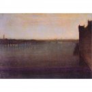 Nocturne in gray and gold, Westminster Bridge by James Abbot McNeill Whistler - 40x50 Inch Rolled Po