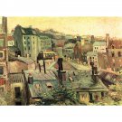 Overlooking the rooftops of Paris by Van Gogh - 40x50 Inch Rolled Poster Wall Art Print