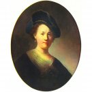 Portrait of a young woman with Beret by Rembrandt - 40x50 Inch Rolled Poster Wall Art Print Portrait of a young woman with Beret by Rembrandt - 40x50 Inch Rolled Poster Wall Art Print