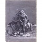 Seated Virgin and Child, chiaroscuro drawing. 1519 - 40x50 Inch Rolled Poster Wall Art Print