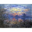 Sunset on the Seine by Monet - 40x50 Inch Rolled Poster Wall Art Print