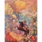 The MUSE on Pegasu by Odilon Redon - 40x50 Inch Rolled Poster Wall Art Print