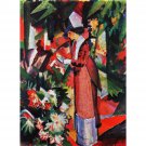 Walk in flowers by August Macke - 40x50 Inch Rolled Poster Wall Art Print