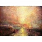 Yacht approaching the coast by Joseph Mallord Turner - 40x50 Inch Rolled Poster Wall Art Print