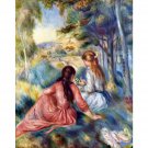 Young girls in the meadow by Renoir - 40x50 Inch Rolled Poster Wall Art Print