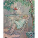 Young Woman Seated in the Garden - 40x50 Inch Rolled Poster Wall Art Print Young Woman Seated in the Garden - 40x50 Inch Rolled Poster Wall Art Print