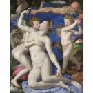 Bronzino - An Allegory with Venus and Cupid - 40x50 Inch Rolled Canvas Wall Art Print