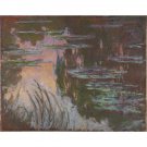 Claude-Oscar Monet - Water-Lilies, Setting Sun - 40x50 Inch Rolled Canvas Wall Art Print Claude-Oscar Monet - Water-Lilies, Setting Sun - 40x50 Inch Rolled Canvas Wall Art Print