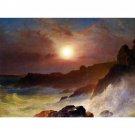 Coast Scene, Mount Desert by Frederick Edwin Church - 40x50 Inch Rolled Canvas Wall Art Print
