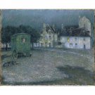 Gypsy Wagon in Moonlight, 1922 - 40x50 Inch Rolled Canvas Wall Art Print