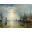 Keelmen Heaving in Coals by Moonlight, 1835 - 40x50 Inch Rolled Canvas Wall Art Print