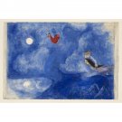 Marc Chagall - Aleko and Zemphira by Moonlight, decor for Aleko - 40x50 Inch Rolled Canvas Wall Art Marc Chagall - Aleko and Zemphira by Moonlight, decor for Aleko - 40x50 Inch Rolled Canvas Wall Art