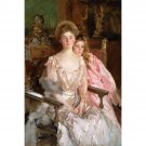 Mrs. Fiske Warren (Gretchen Osgood) and Her Daughter Rachel - 40x50 Inch Rolled Canvas Wall Art Prin Mrs. Fiske Warren (Gretchen Osgood) and Her Daughter Rachel - 40x50 Inch Rolled Canvas Wall Art Prin
