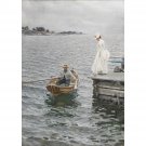 Sommarnoje (1886), akvarell av Anders Zorn - 40x50 Inch Rolled Canvas Wall Art Print