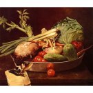Still Life with Vegetables, 1870 - 40x50 Inch Rolled Canvas Wall Art Print Still Life with Vegetables, 1870 - 40x50 Inch Rolled Canvas Wall Art Print