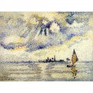 Sunset on the Lagoon, Venice, 1903-04 - 40x50 Inch Rolled Canvas Wall Art Print
