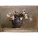 Abbott Handerson Thayer - Roses - 24x18 Inch Rolled Canvas Wall Art Print