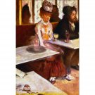 Absinthe Drinkers by Degas - 24x18 Inch Rolled Canvas Wall Art Print