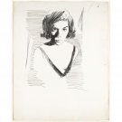 Warhol - Portrait of a Woman - 24x18 Inch Rolled Canvas Wall Art Print