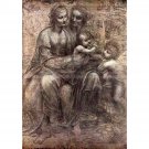 Anna Selbdritt by Da Vinci - 24x18 Inch Rolled Canvas Wall Art Print