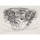 Asger Jorn - Untitled from 8 Lithografier - 24x18 Inch Rolled Canvas Wall Art Print