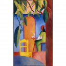 August Macke - Turkish Cafe - 24x18 Inch Rolled Canvas Wall Art Print