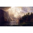 Bierstadt - Among the Sierra Nevada - 24x18 Inch Rolled Canvas Wall Art Print