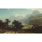 Bierstadt - Lake Lucerne - 24x18 Inch Rolled Canvas Wall Art Print