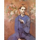 Boy with a Pipe [1905] - 24x18 Inch Rolled Canvas Wall Art Print