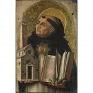 Carlo Crivelli - Saint Thomas Aquinas - 24x18 Inch Rolled Canvas Wall Art Print