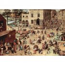 Child's play by Pieter Bruegel - 24x18 Inch Rolled Canvas Wall Art Print