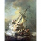 Christ in a storm on the sea of Galilee by Rembrandt - 24x18 Inch Rolled Canvas Wall Art Print Christ in a storm on the sea of Galilee by Rembrandt - 24x18 Inch Rolled Canvas Wall Art Print