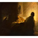 Christus in Emmaus [2] by Rembrandt - 24x18 Inch Rolled Canvas Wall Art Print