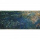 Claude Monet - Reflections of Clouds on the Water-Lily - 24x18 Inch Rolled Canvas Wall Art Print