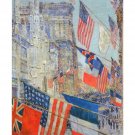 Day of allied victory, 1917 by Hassam - 24x18 Inch Rolled Canvas Wall Art Print