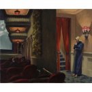 Edward Hopper - New York Movie - 24x18 Inch Rolled Canvas Wall Art Print
