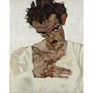 Egon Schiele - Self-Portrait - 24x18 Inch Rolled Canvas Wall Art Print