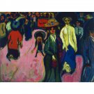 Ernst Ludwig Kirchner - Street, Dresden - 24x18 Inch Rolled Canvas Wall Art Print