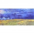 Field under storm heaven by Van Gogh - 24x18 Inch Rolled Canvas Wall Art Print