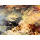 Fire at sea by Joseph Mallord Turner - 24x18 Inch Rolled Canvas Wall Art Print