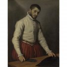 Giovanni Battista Moroni - The Tailor (Il Tagliapanni) - 24x18 Inch Rolled Canvas Wall Art Print