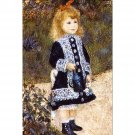 Girl with the Watering Can by Renoir - 24x18 Inch Rolled Canvas Wall Art Print