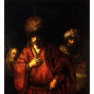 Haman in disgrace by Rembrandt - 24x18 Inch Rolled Canvas Wall Art Print
